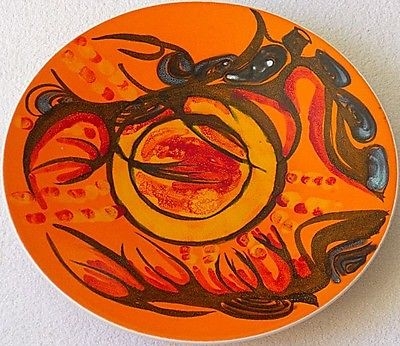 Large Poole Pottery Delphis Charger Dish By Patricia Churchouse - 1960's Retro