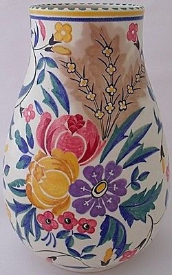 Impressive Large Poole Pottery Vase In The ZW Pattern By Truda Carter - Art Deco