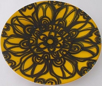 Large Poole Pottery Shape 4 Delphis Dish With Abstract Design - 1960's / 1970's