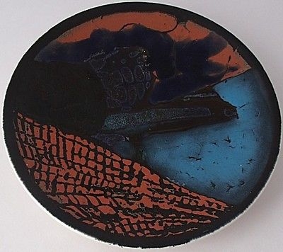 Antique Rare Poole Pottery Abstract Dish With Studio Mark And Unusual Design 1960's