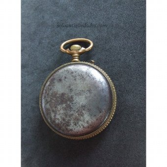 Antique Watch Lepine bronze with relief decoration