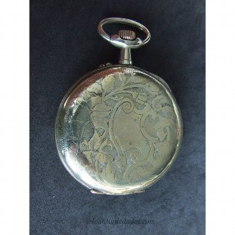 Antique Lepine watch Silver Embossed