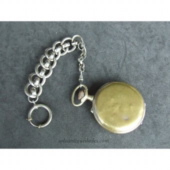 Antique Silver-gilt Lepine watch with fob