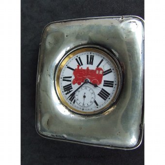 Antique Saboneta average clock, swiss silver