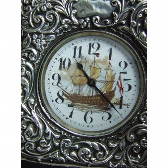 Antique Silver Clock Saboneta average