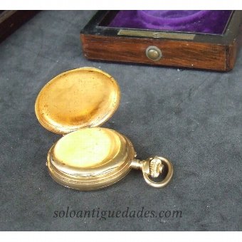Antique Saboneta gold watch original case