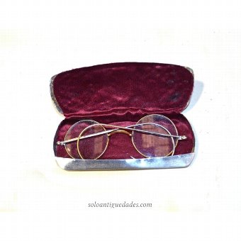Antique Glasses with Silver Case