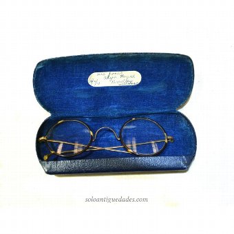 Antique Glasses with rigid leather case