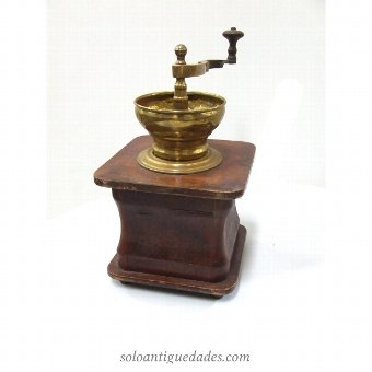 Antique Coffee grinder with white knob
