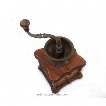 Antique Manual coffee grinder with square shape