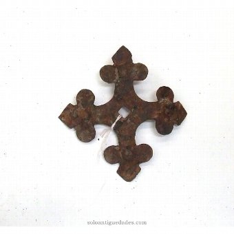 Antique Shield with a cross fleurdelis