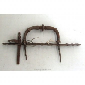 Handle with plant forms profile