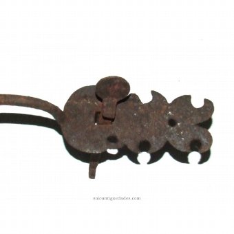 Antique Iron Knob Cross decorated with incised