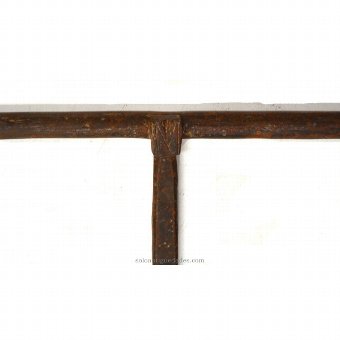 Antique Deadbolt handle horizontal forging and flattened