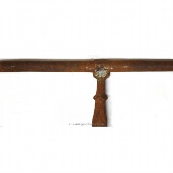 Antique Wrought iron bolt flattened profile