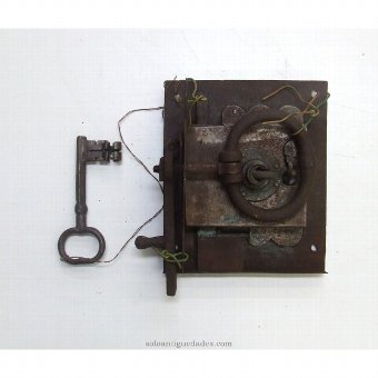 Antique Lock 28 cm with original key