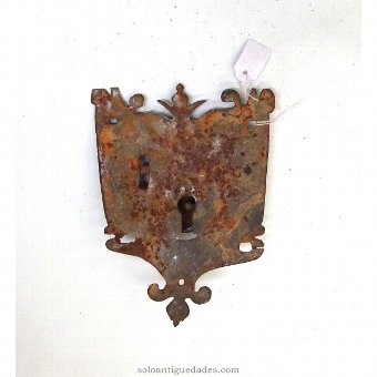 Antique Simple latch lock box decorated
