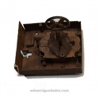 Antique Single latch lock and guard