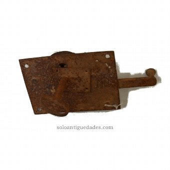 Antique Deadbolt lock rectangular