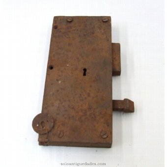 Antique Dual latch and lock rectangular