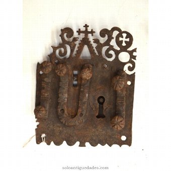 Antique Lock decorated with crosses and scrolls