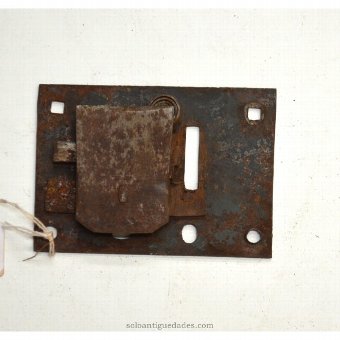 Antique Lock 11 cm rectangular shape and double latch