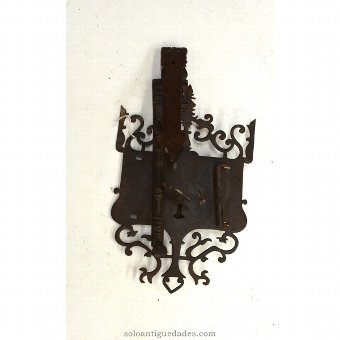 Antique Bolt lock with scrolled and other geometric