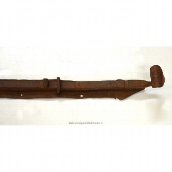 Antique Bolt with pin bar composed of quadrangular