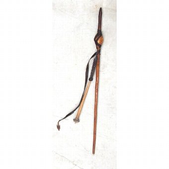 Antique Distaff with spindle. Late nineteenth century