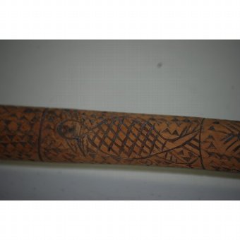 Antique Manual Distaff decorated with engravings