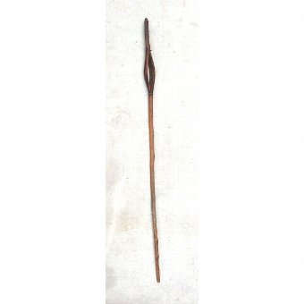 Antique Manual Distaff formed by a cylindrical wooden rod