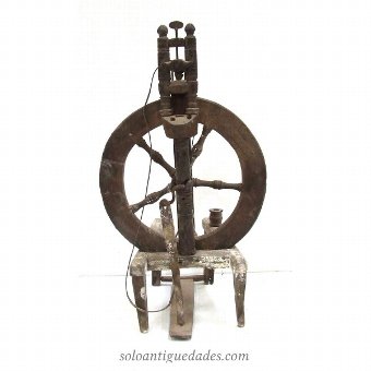 Antique Mechanics distaff or spinning spinning wheel