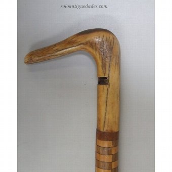 Antique Staff. L-shaped handle