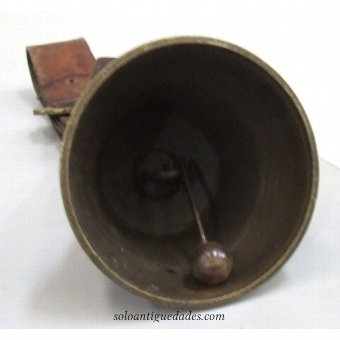 Antique Cowbell with leather strap