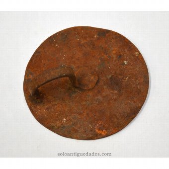Antique Lid with handle semicircular