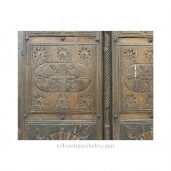 Antique Wooden door with geometric