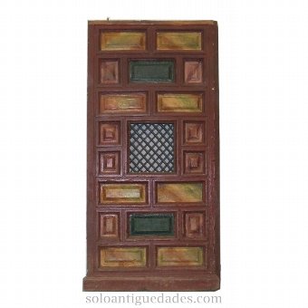 Confessional door with marble effect