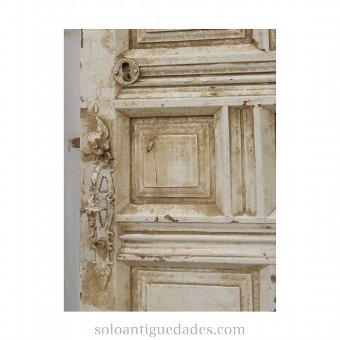 Antique Wooden door painted in white