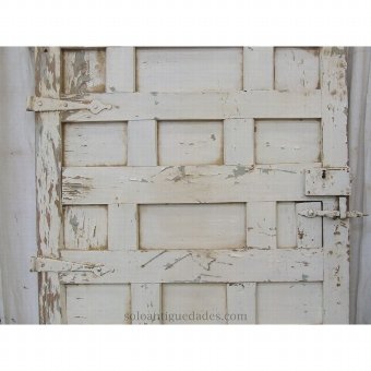 Antique Wooden door painted in white
