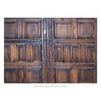 Antique Wooden door frame with two leaves