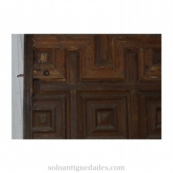 Antique Door with white polychrome party