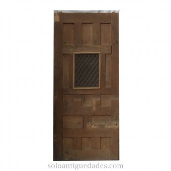 Antique Ancient door with grille confessional