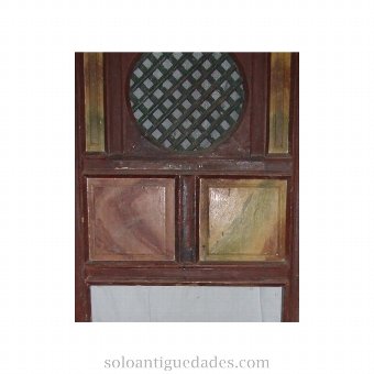 Antique Old door confessional polychrome