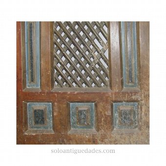 Antique Confessional door with marble effect