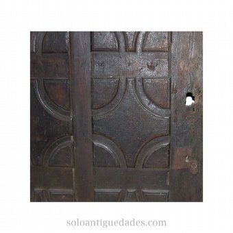 Antique Wooden door decorated with geometric