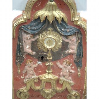 Antique Tabernacle door decorated with reliefs