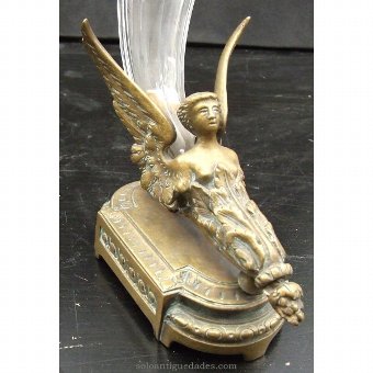 Antique Pair of vases with winged figure