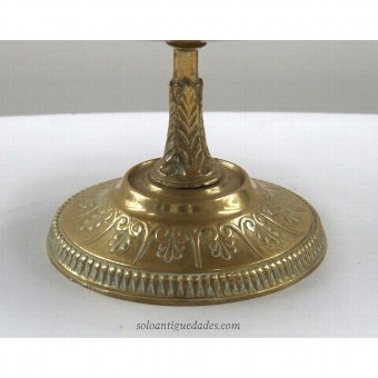 Antique Fruit bronze figure of a woman