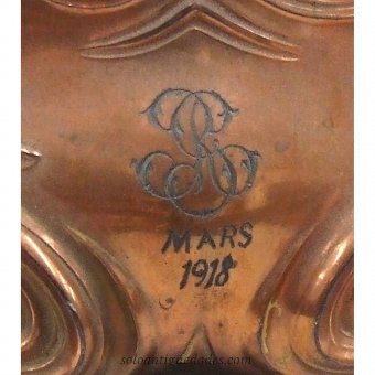 Antique Copper Fruit inscription "RS MARS 1918"