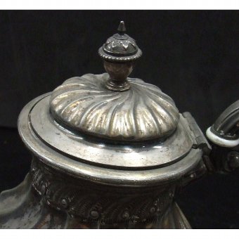Antique Silver teapot with bulbous body